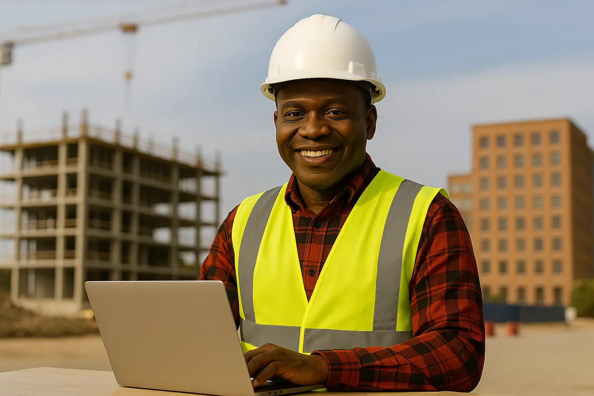 Confident retrofit candidate applying for new energy efficiency role